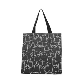 Rumyve Cat Canvas Tote Bag, Fun Cute Cat Beach Bag, Versatile Casual Tote Bag for Ladies Canvas Tote(34cm x 48cm x10cm)