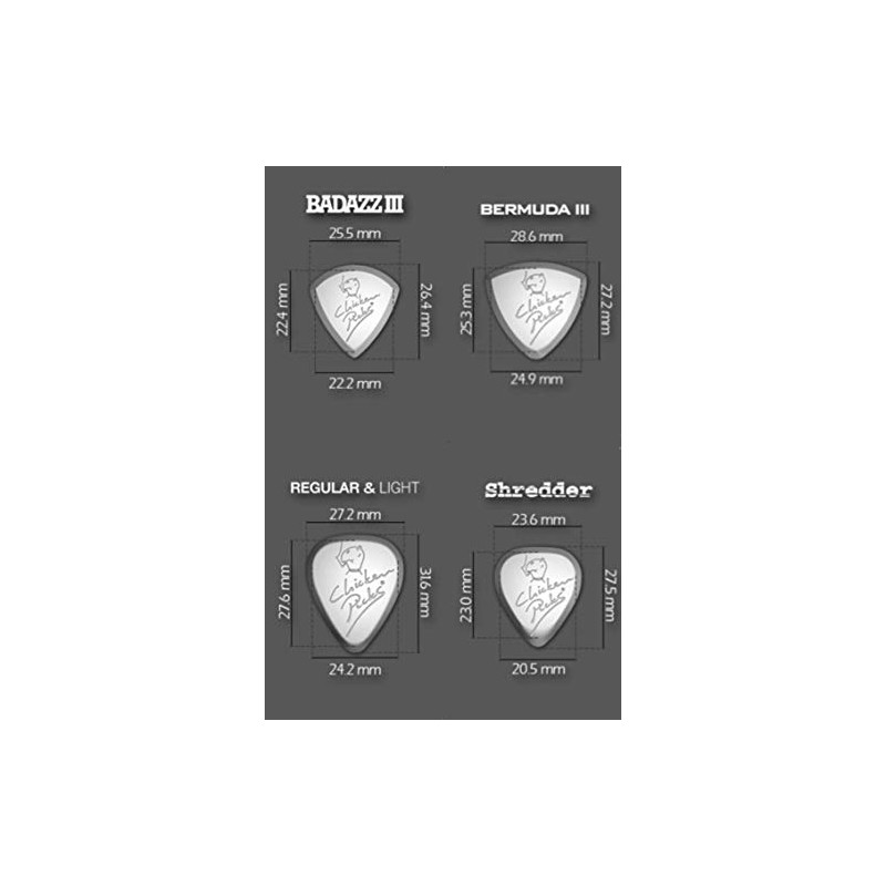 ChickenPicks 10796136 - Púas para guitarra (2 unidades, 2,6 mm)