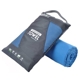 RainLeaf Antibacterial Microfiber Towel Large (24 x 48 inches) Blue