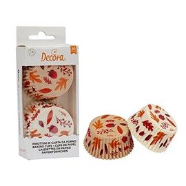 DECORA 0339859 CF 36 Baking Cases Autumn 50 x 32 mm Brown