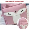 ZZPLN Cute Fox Backpack Mini PU Leather Bag Small Daypacks