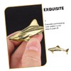 Ciieeo 3pcs Brass Craft Shark Decor Shark Shaped Desktop Decoration
