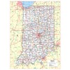 Indiana State wall map Large Print Poster 24"Wx32"H Paper