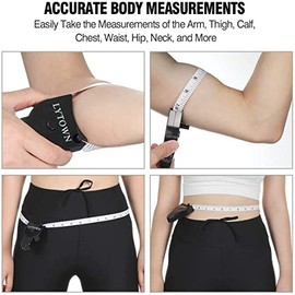 Cinta métrica telescópica automática (150 cm), cinta métrica para cuerpo, cinta métrica autoajustable, cinta métrica retráctil para fitness, pérdida d