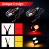 YnGia 2PCS Handlebar Turn Signal Motorcycle LED Handlebar Light, Universal