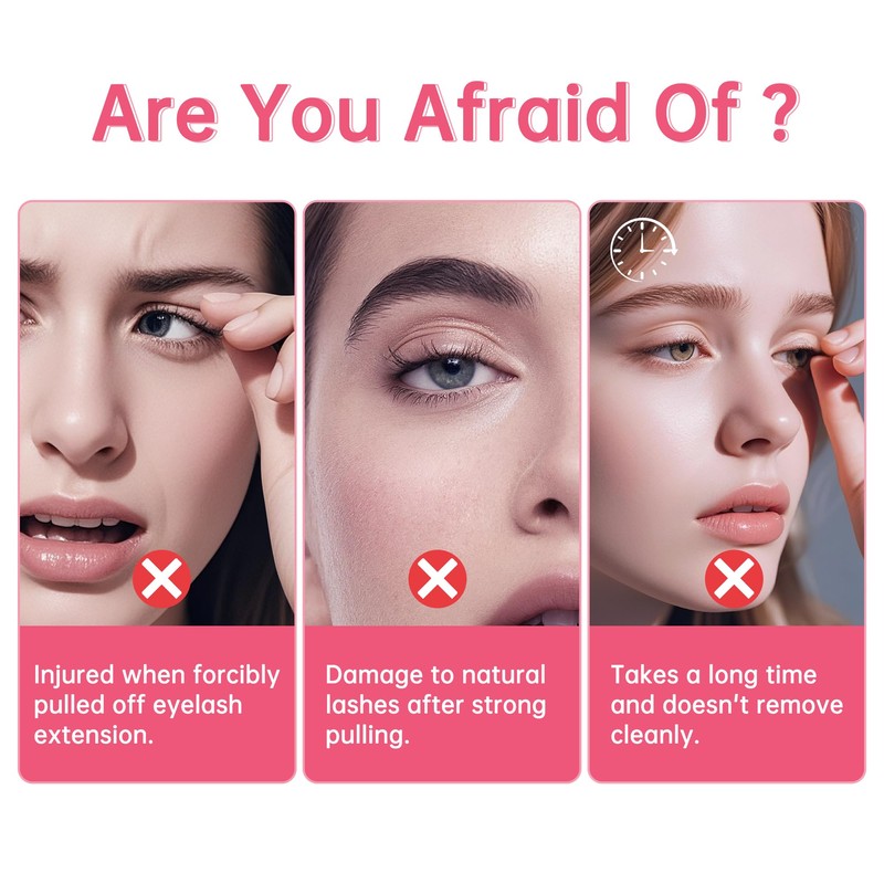 Beauty7 Eyelash Extensions Removal Cream Safe Adhesive, Strawberry Flavor, 5g