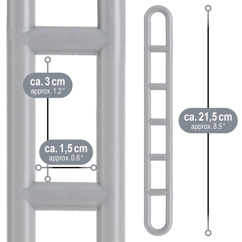 com-four® 10 x Plastic Guy Elements, Awning Ladder for Tensioning