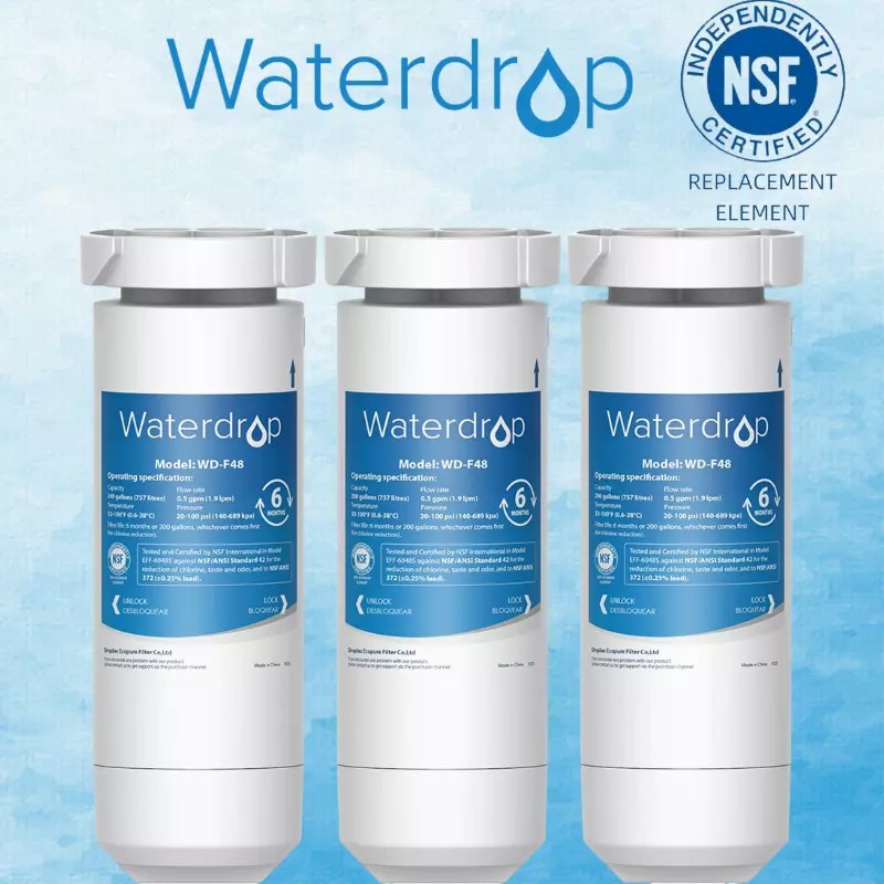 Waterdrop XWF Replacement For GE® XWF Refrigerator Water Filter, Pack