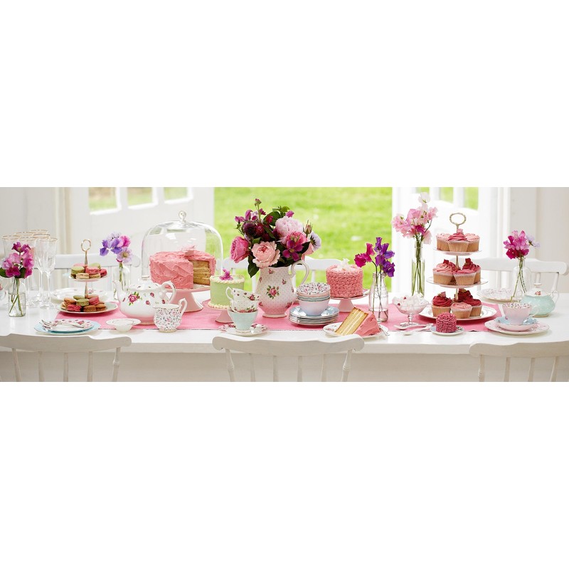 Royal Albert Rose Confetti Teacup & Saucer Set, 6.5 ounce,