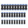 30pcs Straight Push Connectors,Air Line Fittings for 1/4in 5/16in 3/8in