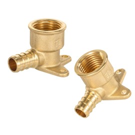 2 Pack ORIANSE Drop Ear Elbow Pex Fittings,1/2" PEX x 1/2" NPT Female Threaded Brass Barb Fittings, Full Port for PEX pipes, NSF/ANSI 61 NSF 372 Certificate, ASTM F1807 Certified