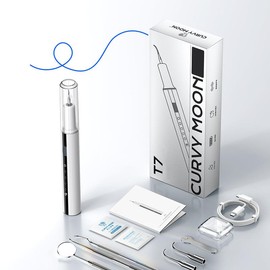 Plaque/tartar remover, teeth cleaning kit with LED light, 5 adjustable modes, ultrasonic scaler, rechargeable