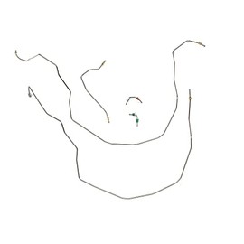 Front Brake Line Kit - Fits 55-57 Chevy Car - Galfan Coated Steel - The Stop Shop