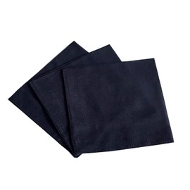 RDS HANKYTEX Men's Handkerchiefs,100% Soft Cotton,Black Hankie,Pack of 6