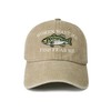 Enodtter Fish Fear Me Women Want Me Hat, Washed Khaki