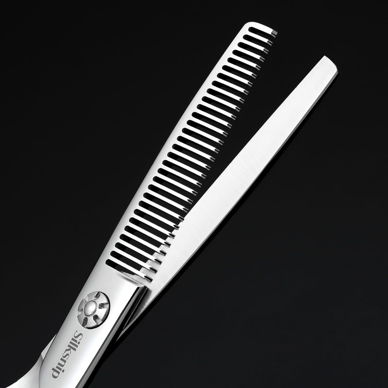Silksnip 6" Hair Cutting Scissors & Texturizing Teeth Shears,Professional Barber