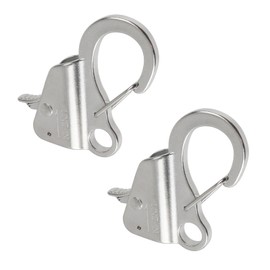 Tsnamay 2Pcs Boat Anchor Hook Sliding Hook,Stainless Steel Boat Anchor Hook Clips for 3/8",270 grams/pc,Silver