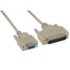 Cable Leader DB9 Female to DB25 Male Null Modem Cable