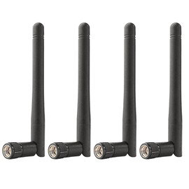 LJINNOVEX Dual Band WiFi Antenna 2.4GHz 5GHz 5.8GHz 3dBi SMA Male (4-Pack) for Wireless Video Security IP Camera, Surveillance Recorder, Truck Trailer Rear View Backup Camera, Reversing Monitor