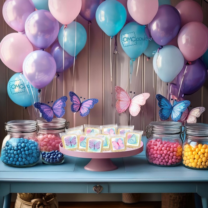 Butterfly Cookies 24 Pack Party Favors Basket Stuffers Decorated |