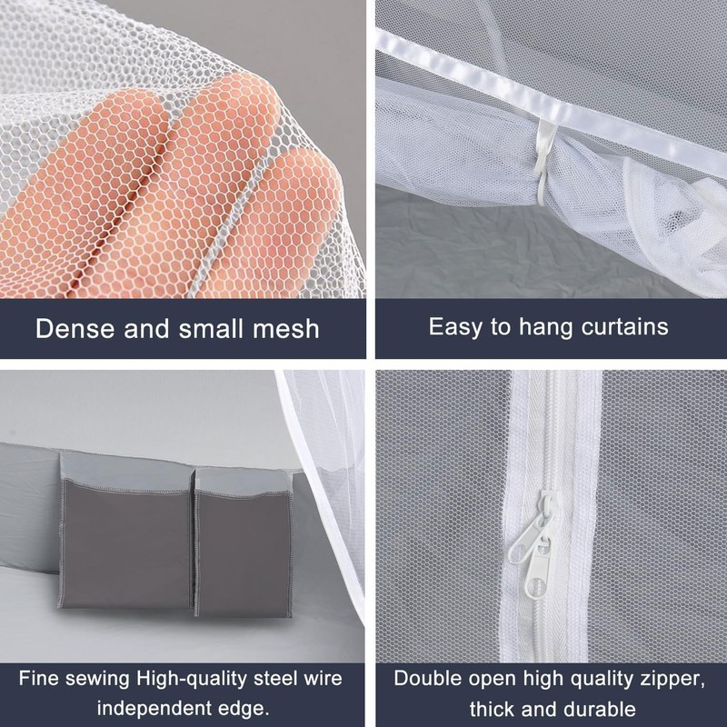 Mosquito Net Bed, 180 x 200 cm, Foldable Mosquito Net,