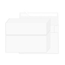 Ouzoustate 100 Packs 4x6 Envelopes for Invitation, A6 Card Wedding Birthday Party Baby Shower Self Seal Envelopes(white)