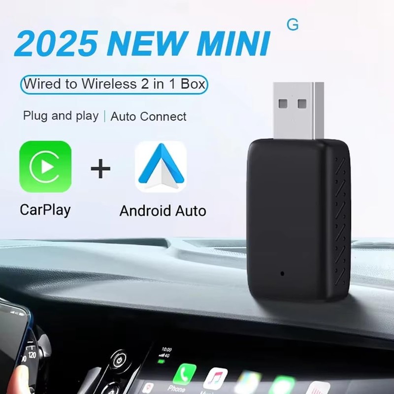 BOFRHME 2 In1 Wireless Carplay Adapter and Android Auto Wireless