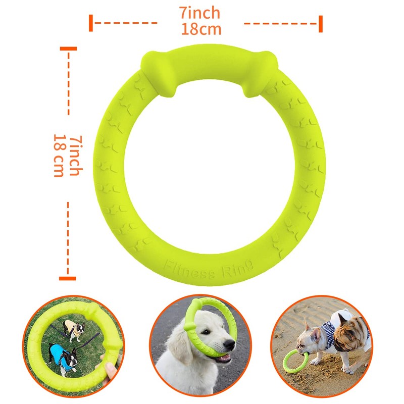 LaRoo Dog Flying Ring Toys, Floating Flying Disc ABS Durable