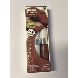 Covergirl Outlast Illumina All-Day Lipcolor & Topcoat, #760 Twilight Coffee (1)