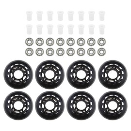 Orivin 8PCS 64mm 82A Inline Skate Wheels with ABEC-7 Bearings for Indoor Outdoor Roller Skating Luggage Training