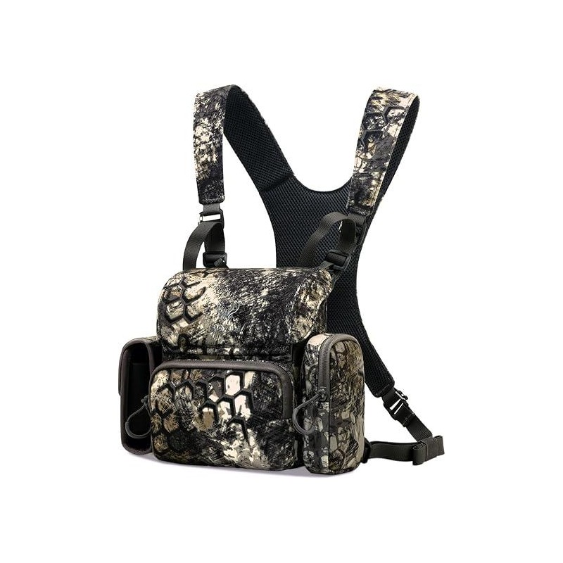 Binocular Harness Chest Pack: Waterproof Bino Case with Rangefinder Pocket