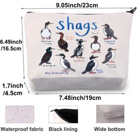 BWWKTOP Shag Makeup Bag Shags Lover Gifts Shags Cormorant Makeup Zipper Pouch Bag Shag Watcher Gifts, shags, Bag
