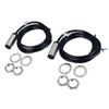 2 Pcs Inductive Proximity Sensor 4mm Detecting Distance DC 3