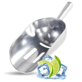 Kerafactum Ice Scoop Ice Cube Ice Scoop Ice Scoop Perfect for Ice Maker Ice Cube Maker and Crushed Ice Cube Measuring Spoon Dosing Aid Slushie Ice Cocktail Ice Cooler Slotted
