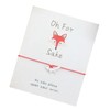 Oh For Fox's Sake Funny Card with Wish Bracelet (Red