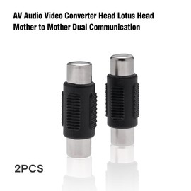 MEKEET 2PCS RCA Female to RCA Female Coupler Non Destructive RCA Phono Socket to RCA Phono Socket Coupler Convertor Universal Automotive Pair of RCA Phono Joiner for Phono, Speaker, Amplifier, Video