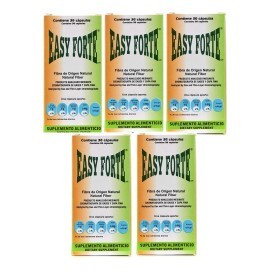 Easy Figure 5 Pack Forte Fibra De Origen Natural 30 Caps Sabor Sin Sabor