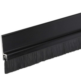 Adhesive Backed Brush Sweep Door Sweep (Black, 3 FT - 3/4" Long Brush)