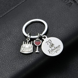 Happy Birthday Gifts Women Keychains Birthday Keyrings Jewelry Presents for Dad Mum Grandmother Daughter Son
