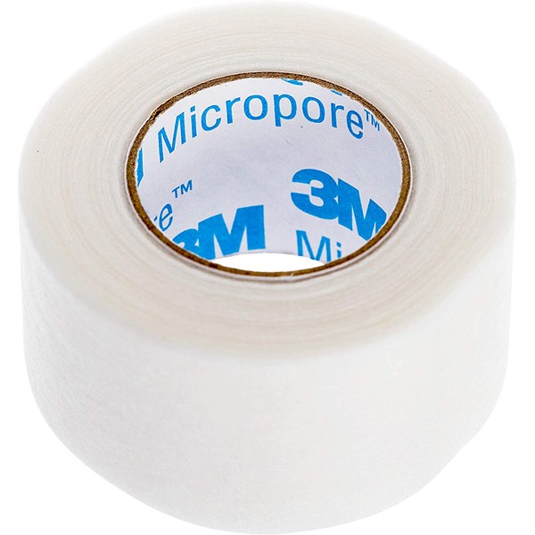 3M Micropore Surgical Medical Tape - (1" x 10 yds) - Porous First-Aid Bandaging (6 Pack)