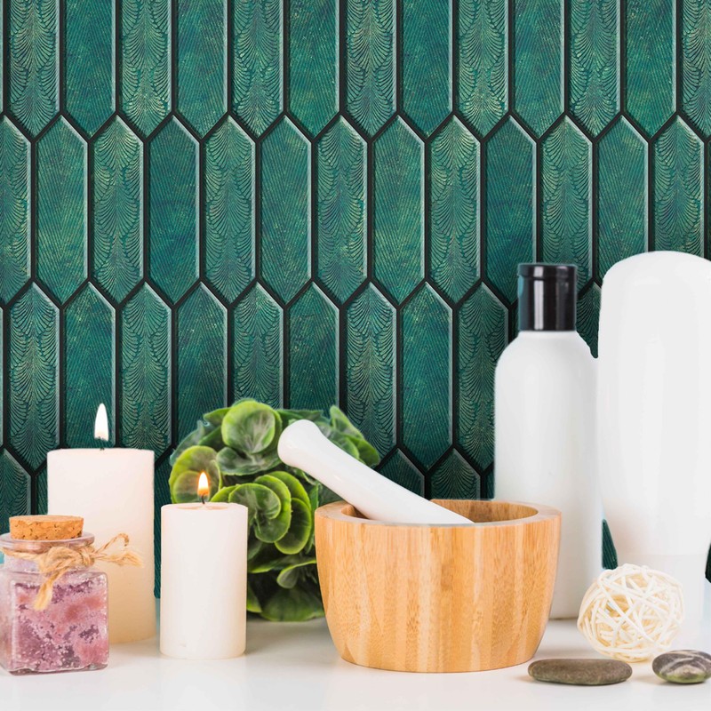 Mosaicowall 10-Sheet Peel and Stick Tile - 11.9"x11.8" Premium Kitchen