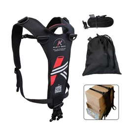 KLETTPACK® Back Carrying Strap for Packages, Hobby, Snowboard, Work & Holiday, Suitable for Large Bulky Shapes, Ergonomic, Back Gentle
