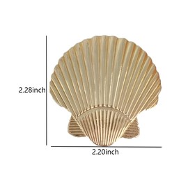 brandname RRRuo Seashell Cabinet Knobs Zinc Alloy for Wardrobe Dresser Cupboard Kitchen Beach Ocean Theme Pulls Handles Home Decorative Knobs Pack of 4 (Gold)