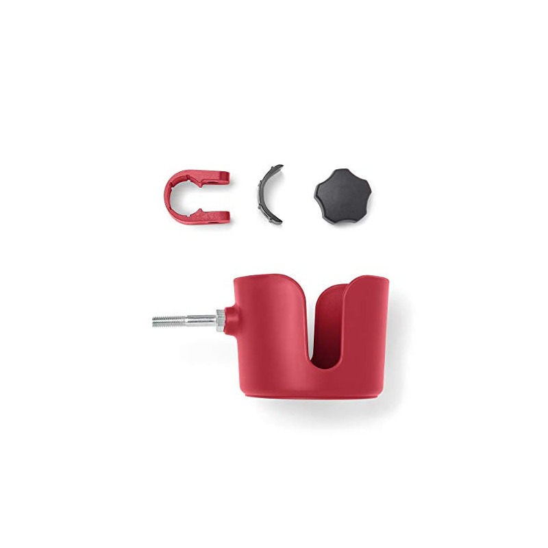Medline Universal Cup Holder, Red - Versatile Mobility Accessory for