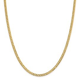 Necklace Real 18Kt Yellow Gold Filled Solid 2mm Curb Cuban Chain 60 cm : 24 inch