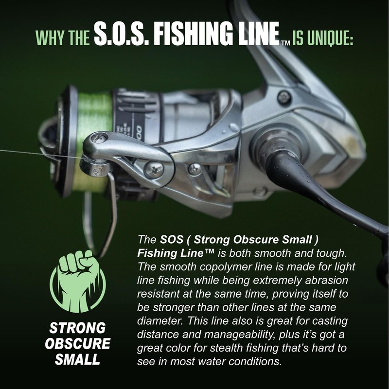 Leland's Lures Trout Magnet S.O.S. Fishing Line, Fishing Equipment and