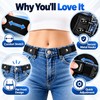 Unisex 3cm Elastic Fabric Belt for Jeans and Pants, Invisible-Style