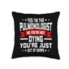 Pulmonologist Lung Doctor Pulmonary Specialist Out Of Shape Throw Pillow