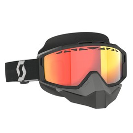 Scott Split OTG Snowcross Light Sensitive Goggles OSFM Black/White/Light Sensitive Red Chrome Lens