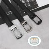 JasGood Men's Leather Belt Automatic Ratchet Belt for Men Leather